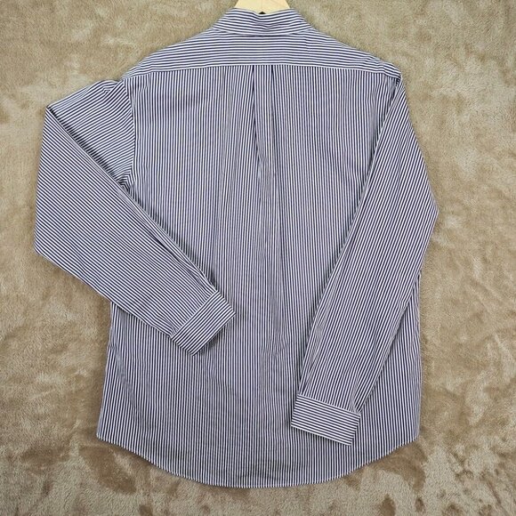 Ralph Lauren Dress Shirt 120s 2-Ply Button-Down Striped Long Sleeve Mens Size XL - Picture 2 of 10